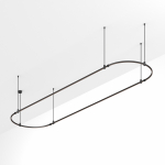 Основание ART-APRIORI-OVAL-ROD-800-4000x1000 (BK) (Arlight, IP20 Металл, 3 года)