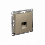 Розетка 1гн комп RJ45 с/у шампань механизм кат.6А AtlasDesign Systeme Electric Розетка 1гн комп RJ45 с/у шампань механизм кат.6А AtlasDesign Systeme Electric