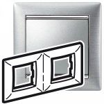 Рамка 2п гориз АЛМ матовый VLN Рамка 2п гориз АЛМ матовый VLN