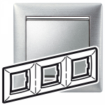 Рамка 3гн алюминий матовый Valena Legrand Рамка 3гн алюминий матовый Valena Legrand