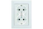 Розетка 2гн с З/К с/у белый 16А Defne Makel (1/12/120) Розетка 2гн с З/К с/у белый 16А Defne Makel (1/12/120)