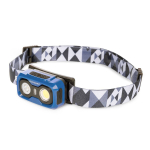 Фонарь налобный (головной) светодиод. (LED) встроен. аккумулятор пластик 66мм КВТ