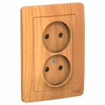 Розетка 2гн без З/К с/у ясень 16А Blanca Systeme Electric