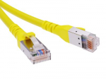 Патч-корд экранированный CAT6A SF/UTP 4х2, LSZH, желтый, 1.5м