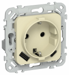 FLITE Роз.с з/к/ш 16А USB AC 20Вт РСЮшс11-0-ФлН нав. IEK