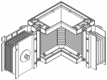 Секц. угл. прав. н/2 800А Al 3L+N+PER НК IP55 тран. IEK