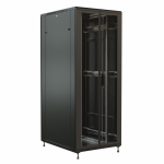 WRline Шкаф напольный 19-дюймовый, 37U, 1833x800х800 мм (ВхШхГ), передняя и задняя распашные перфорированные двери (75%), цвет черный (RAL 9004) (разо WRline Шкаф напольный 19-дюймовый, 37U, 1833x800х800 мм (ВхШхГ), передняя и задняя распашные перфорированные двери (75%), цвет черный (RAL 9004) (разо