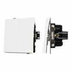 Механизм выключателя двухклавишный непроходной SWT-TENDO-MK02-SFPL-WH (230V, 10A) (Arlight, Матовый белый) Механизм выключателя двухклавишный непроходной SWT-TENDO-MK02-SFPL-WH (230V, 10A) (Arlight, Матовый белый)