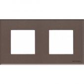 Рамка 2-пост. цвет коричневый Кофейный глянцевый, стекло горизонт. и вертик., IP20 Zenit ABB