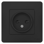 Розетка 1гн без З/К шторки с/у антрацит 16А Blanca Schneider Electric