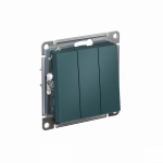 Выключатель 3кл с/у изумруд механизм AtlasDesign Systeme Electric (1/10)