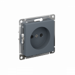 ATLASDESIGN РОЗЕТКА без заземления со шторками, 16А, механизм, ГРИФЕЛЬ