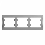 Рамка 3гн алюминий Glossa Systeme Electric  (1/15/90)