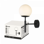 Светильник настенный под лампу AURORA ONE-G9-BL 1хG9 матовый плафон, черный корпус IN HOME