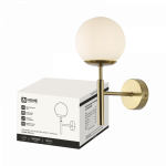 Светильник настенный под лампу AURORA ONE-G9-LT 1хG9 матовый плафон, латунный корпус IN HOME