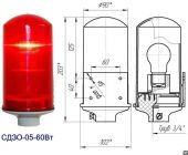 Заградительный огонь низкой интенсивности  СДЗО-05-60Вт  10кд, тип «A», 220В IP54