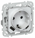 FLITE Роз.с з/к/ш 16А USB AC 20Вт б/к РСЮшс11-1-ФлЖ жем. IEK