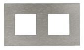 Рамка 2-пост. цвет нержавеющая сталь матовый, металл горизонт. и вертик., IP20 Zenit ABB