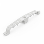 Держатель труб для прямого монтажа двусторонний на 8 мест в гофроящике серый d20 (100шт/кор) Промрукав