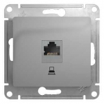 Розетка 1гн комп RJ45 с/у алюминий механизм кат.5е Glossa Systeme Electric  (1/10)