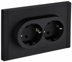 FORTE&PIANO Роз. 2-я с з/к з/ш б/к 16А FP123M чер. IEK