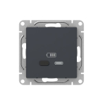 Механизм розетки USB-С, быстрая, графит Эпика EKF