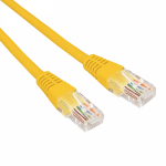 Патч-корд U/UTP REXANT категория 5e, RJ45-RJ45, неэкранированный, 26AWG, LSZH, желтый, 0.5 м