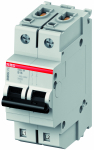 Автоматический выключатель (автомат) 2-полюсный (2P) 6А хар. C 10кА ABB S400