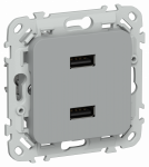 FLITE Роз. USB AA 2,1А РЮ-2-ФлС сер. IEK FLITE Роз. USB AA 2,1А РЮ-2-ФлС сер. IEK