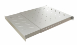Hyperline TSD3H-1U-405/700-RAL7035 Полка c 19   креплением, раздвижная, 1U, с регулируемой глубиной установки от 405 мм до 700 мм, нагрузка до 220 кг,