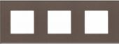 Рамка 3-пост. цвет коричневый Кофейный глянцевый, стекло горизонт. и вертик., IP20 Zenit ABB