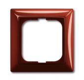 Рамка 1-пост. цвет красный foyer-red (фойе-красный) глянцевый, пластик горизонт. и вертик., IP20 Basic 55 ABB