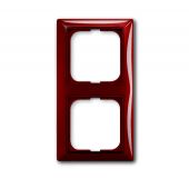 Рамка 2-пост. цвет красный foyer-red (фойе-красный) глянцевый, пластик горизонт. и вертик., IP20 Basic 55 ABB