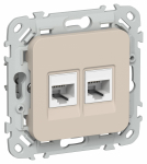 FLITE Роз. 2-я комп. RJ45 кат.6 UTP РК6-2-0-ФлЛ льн. IEK FLITE Роз. 2-я комп. RJ45 кат.6 UTP РК6-2-0-ФлЛ льн. IEK