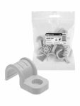 Крепеж-скоба для трубы 20 мм односторонняя для прямого монтажа (10 шт.) серая TDM Крепеж-скоба для трубы 20 мм односторонняя для прямого монтажа (10 шт.) серая TDM