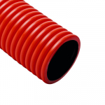 Труба гофр двустенная ПНД/ПВД гибкая тип 450 (SN14) с/з d90 красная,50м PLEXUP Труба гофр двустенная ПНД/ПВД гибкая тип 450 (SN14) с/з d90 красная,50м PLEXUP