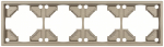 Рамка для розеток и выключателей ЭРА Galaxy 15-5004-04 на 4 поста шампань