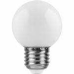 Лампа светодиодная, (1W) 230V E27 6400K G45 матовая, LB-37