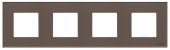 Рамка 4-пост. цвет коричневый Кофейный глянцевый, стекло горизонт. и вертик., IP20 Zenit ABB