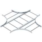 Секция Х-образная LK 660 R5 FT, для лестничных лотков, R=500 мм, h=60 мм, B=600 мм, сталь, горячий цинк