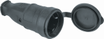 Колодка 1гн с З/К черная каучук с крышкой переносная NCA-SKR01-16A-E-IP44-BL Navigator