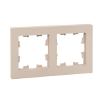 2 - местная рамка, кремовая, пластик Эпика EKF