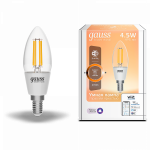 Лампа светодиод 4,5Вт 495Лм 2700К С35 E14 диммируемая LED Gauss Smart Home Filament 1/10/40