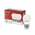 Лампа светодиодная LED-ШАР-VC 4PACK 14Вт 230В Е27 4000К 1330Лм (4шт./упак) IN HOME Лампа светодиодная LED-ШАР-VC 4PACK 14Вт 230В Е27 4000К 1330Лм (4шт./упак) IN HOME