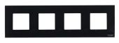 Рамка 4-пост. цвет черный Черное стекло глянцевый, стекло горизонт. и вертик., IP20 Zenit ABB