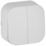 GLORY Выключ. 2-кл. о/у 10А ВС20-2-0-ХБм бел. м. IEK