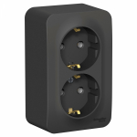 Розетка 2гн с З/К о/у антрацит изол.пласт. 16А IP20 Blanca Systeme Electric (1/8)