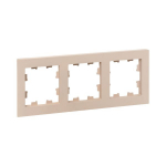 3 - местная рамка, кремовая, пластик Эпика EKF