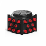 Пластиковый колодец КН-1000 H1400 с крышкой D560 мм (модификация с предустановленными кабельными стойками)