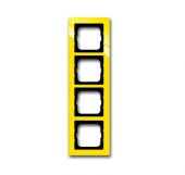 Рамка 4-пост. цвет желтый глянцевый, пластик горизонт. и вертик., IP20 Axcent ABB